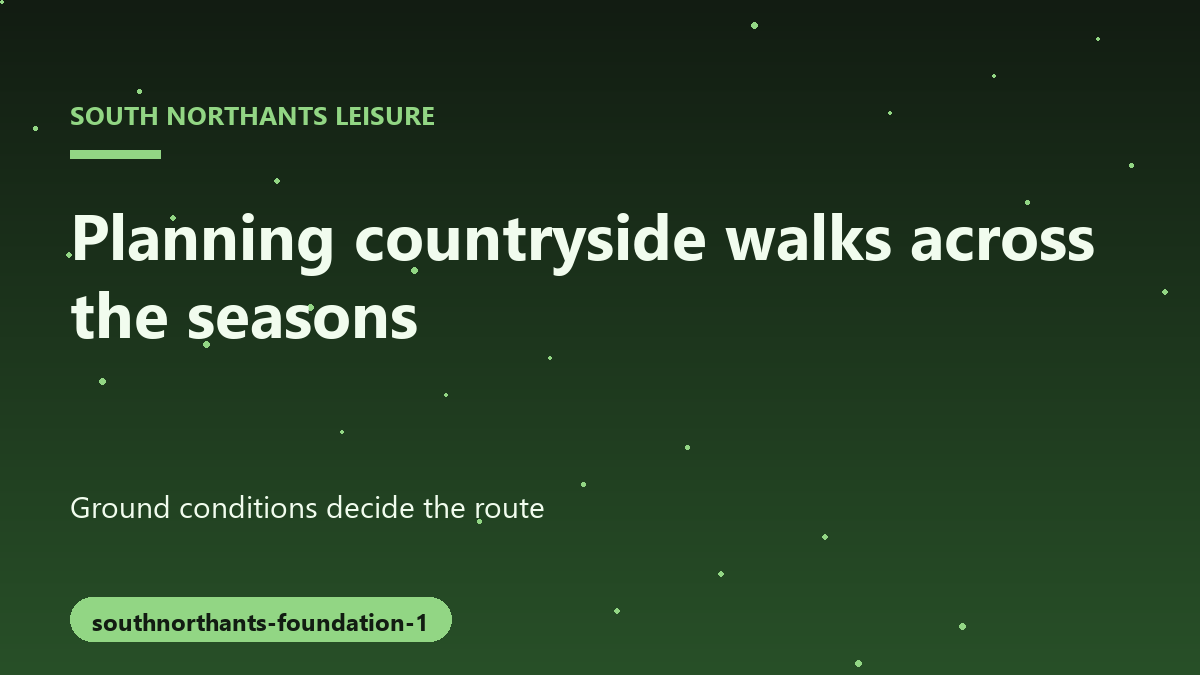 A scenic view of a gently undulating path through lush green terrain in the English Midlands during the early summer months